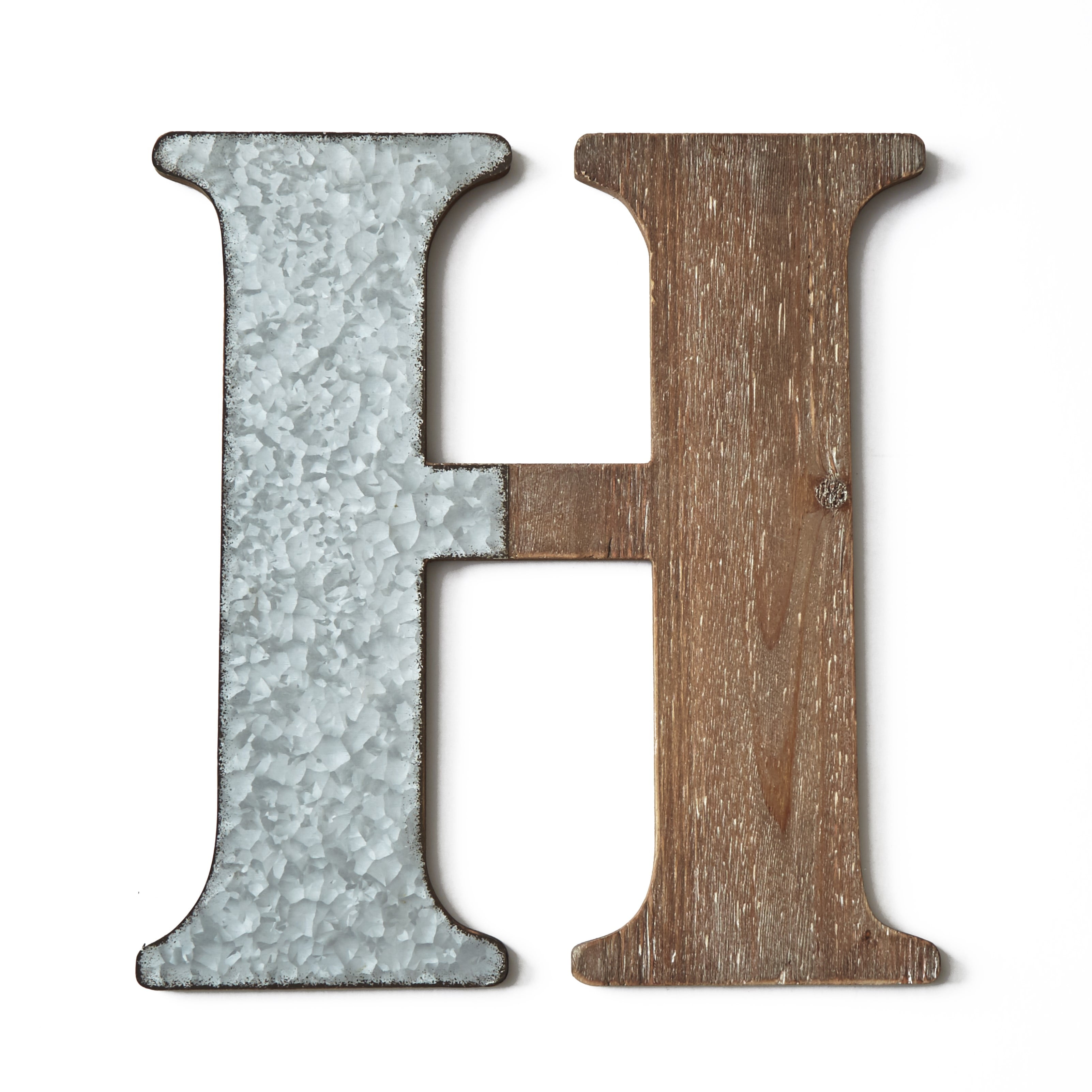 Wood & Metal Wall Letters - Decorative Galvanized Rustic ...