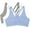 Grey, White, Blue, variant on Women's Shirred Front Racerback Sports Bra, Style-90011, 3-Pack