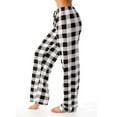 thumbnail image 2 of YDDIAN Flannel Pajama Pants Women Oversized Drawstring Plain Halloween Pajamas Gingham Flannel Winter Dressy Sleep Pajama Pants with Pockets Gray M, 2 of 5