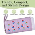 thumbnail image 4 of Cartera para mujer con cremallera alrededor de la cartera PU grande de viaje largo titular de la tarjeta de crédito con pulsera, 4 of 5