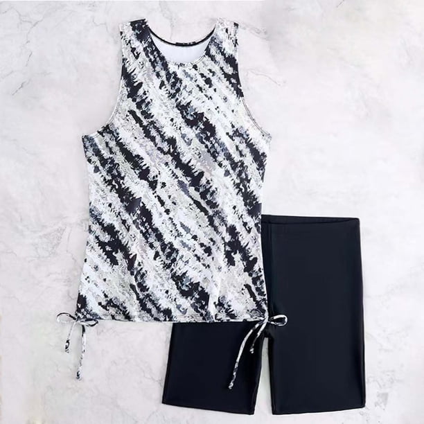 Trajes de baño tankini para mujer Moda para mujer Traje de baño bandeau estampado Traje de baño bikini de dos piezas Traje de baño de dos piezas para mujer