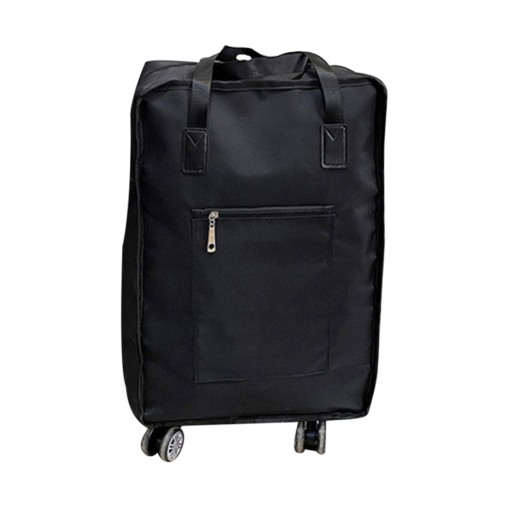 OUNONA 30L Black Foldable with Universal Wheels, Oxford Cloth Storage Luggage for Easy Carry