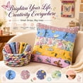 thumbnail image 4 of iMzoon 84 Pcs Butterfly Quilting Fabric Roll 2.56" Fabric Squares Jelly Patchwork Precut Strips Bundles for Holiday Materials Craft DIY Sewing Cloths, 4 of 20