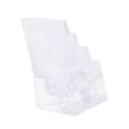 thumbnail image 4 of Soporte de acrílico para folletos, soporte para escritorio o pared, diseño trasero inclinado, soporte para carteles transparente 3 cuadrícula, 4 of 8