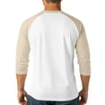 thumbnail image 6 of fatyb Men's Button T-Shirts Long Sleeve Color Block Tee Shirts Lightweight Casual Pullover Tops for Men, 6 of 7