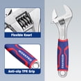 thumbnail image 4 of Llave ajustable WORKPRO de 20 cm de ancho con empuñadura de goma, 4 of 8