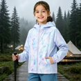 thumbnail image 5 of CPNG Girls and Boys Hooded Jacket Tie Dye Full Zip Rainproof Windproof Windbreaker Coat Kids Lightweight Outdoor Jacket, 5 of 5