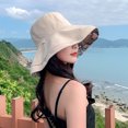 thumbnail image 3 of LJNYFDC UV Protection Hat Reversible Wide Brim Hat Lightweight Foldable UV Protection Beach Visor Hat for Women Camping, 3 of 6