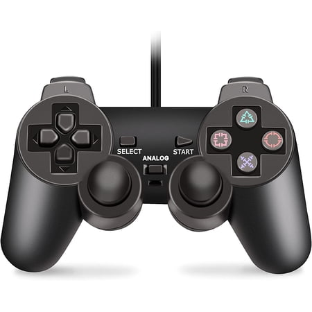 Wired Controller for PS2 Console  Dual Vibration Game Controller Gamepad Remote for Playstation 2 PS2 with Long Cable