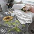 thumbnail image 3 of Flannel Throw Blanket for Couch Sofa Bed,Letters You Are My Sunshine Soft Cozy Warm Fuzzy Blanket 50x60in, 3 of 9