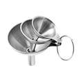 thumbnail image 3 of jifeng 3 Pieces Kitchen Funnel Set Metal Filling Funnels for Liquid Dry Ingredients, 3 of 9