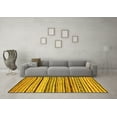 thumbnail image 3 of Ahgly Company Machine Washable Indoor Rectangle Abstract Yellow Modern Area Rugs, 4' x 6', 3 of 4
