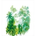 thumbnail image 3 of Ambesonne Green Duvet Cover Set, Watercolor Forest Image, 2-Calking, Forest Green Pale Green, 3 of 3