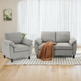 thumbnail image 3 of Pingliang Home 2 Pieces Furniture Set, 57" Loveseat and 35" Accent Chair, 1-Seater Single Armchair and 2-Seater Small Sofa Couch with Side Pockets for Dorm,Living Room,Apartment,Office,Studio, 3 of 5