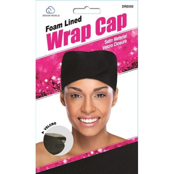 DREAM WORLD - Lined foam wrap cap - DRE088 - BLACK
