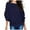 A-Blue465, variant on Yuanlong Womens T-Shirts Batwing Sleeve Ribbed Boat Neck Tshirts Loose Ladies Tunic Casual Daily Streetwear Comfort Tops