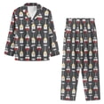 thumbnail image 3 of Renewold 2 PCS Stretchy Button Down Pajamas Set for Women Novelty Goblet Graphic Athletic Clothing Snug-Fit Home Daily Jogger Walking Loungewear Nightwear Size XS, 3 of 6