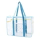 thumbnail image 5 of Bolso de mano transparente Fernando con cierre de cremallera de PVC para playa azul, 5 of 8