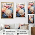 thumbnail image 4 of Designart "Multicolored Acrylic Representation of Mums I" Floral & Botanical Floater Framed Wall Art Living Room, 4 of 7