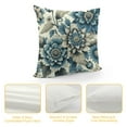 thumbnail image 4 of JRXY Chinoiserie Pillow Cover  Vintage Blue Flower Throw Pillow Covers Spring Summer Floral Outdoor Pillow Cases Cushion Covers for Couch Sofa Bedroom Chinoiserie Decor (Pack of 2) 18x18in, 4 of 5