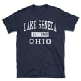 thumbnail image 1 of Lake Seneca Ohio Classic Established Men's Cotton T-Shirt, 1 of 1