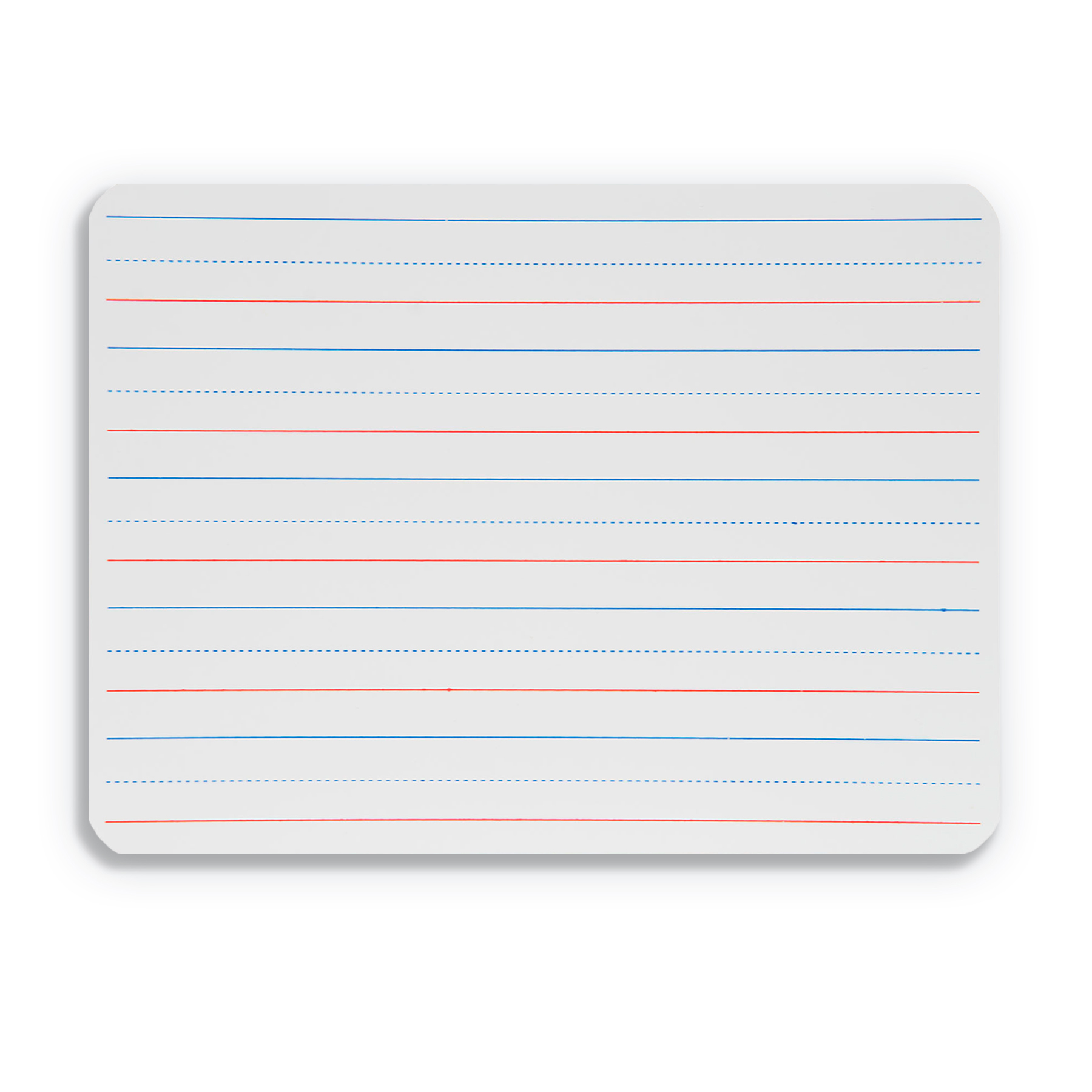 Flipside Products Two-Sided Magnetic Dry Erase Board, Red & Blue Ruled/Blank, 9" x 12", Pack of 3