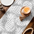 thumbnail image 4 of Table Runner 90 Inches Long, Grey Pineapple Decorative Table Runner for Party Wedding Home Decor, Tropical Summer Botanical Fruits Dresser Scarves for Bedroom Kitchen Tables Decor 13x90 Inch, 4 of 9