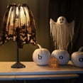 thumbnail image 2 of Paquete de 3 decoraciones para pantallas de lámparas de Halloween, pantalla de lámpara con cinta de encaje negra y telaraña, 2 of 5