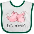 thumbnail image 3 of Inktastic Let's Relaxolotl with Sleeping Axolotls Boys or Girls Baby Bib, 3 of 4