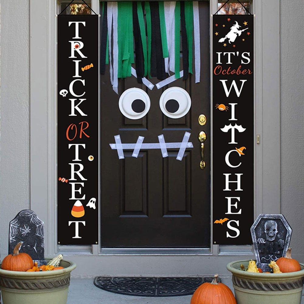 Spooky Trick or Treat Decor Your Choice Halloween Door Cover & Window Scene 