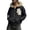 1Black, variant on Men Zip Up Hooded Jacket with Faux Fur Hood Union Jack Cursive Graphic Print Oversized Streetwear Coat for Autumn Winter Daily Wear