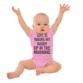 thumbnail image 3 of Love Waking Daddy in the Morning Joke Romper Boys or Girls Infant Baby Brisco Brands 12M, 3 of 7