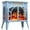 Blue, variant on YUKOOL Electric Fireplace Heater, Freestanding Indoor Electric Fireplace Heater, Overheating Protection, Beige