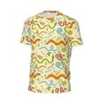 thumbnail image 5 of Rocae Cartoon Snake8 for Men's Mesh Quick-Dry Short Sleeve Workout T-Shirt,Mens Crew Neck Tee Lightweight Soft Classic T Shirts Large, 5 of 9