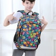 thumbnail image 6 of FORMRS Unisex School Backpack 17" Student Travel Bag with Laptop Compartment, Vibrant Art Leaves Pattern, 6 of 7