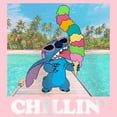 thumbnail image 2 of Girl's Lilo & Stitch Ice Cream Lover Chillin' Graphic Tee Light Pink X Large, 2 of 4