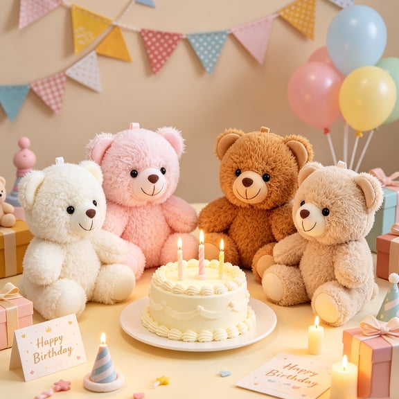Fareti Teddy Bear Stuffed Animal, Soft Teddy Bear Plushie Toys, Comforting Companions for Imaginative Play, Perfect for Adults, Birthdays, and Anniversaries