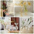 thumbnail image 5 of Efavormart Set of 4 Clear Nordic Style Glass Flower Vases with Petals Texture, Vintage Transparent Bud Planter Vase Centerpiece Floral Arrangements - 7",9", 5 of 5