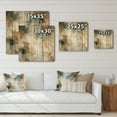 thumbnail image 4 of Designart "Daydreams with a Touch of Gold III" Minimalism Print on Natural Pine Wood, 4 of 5