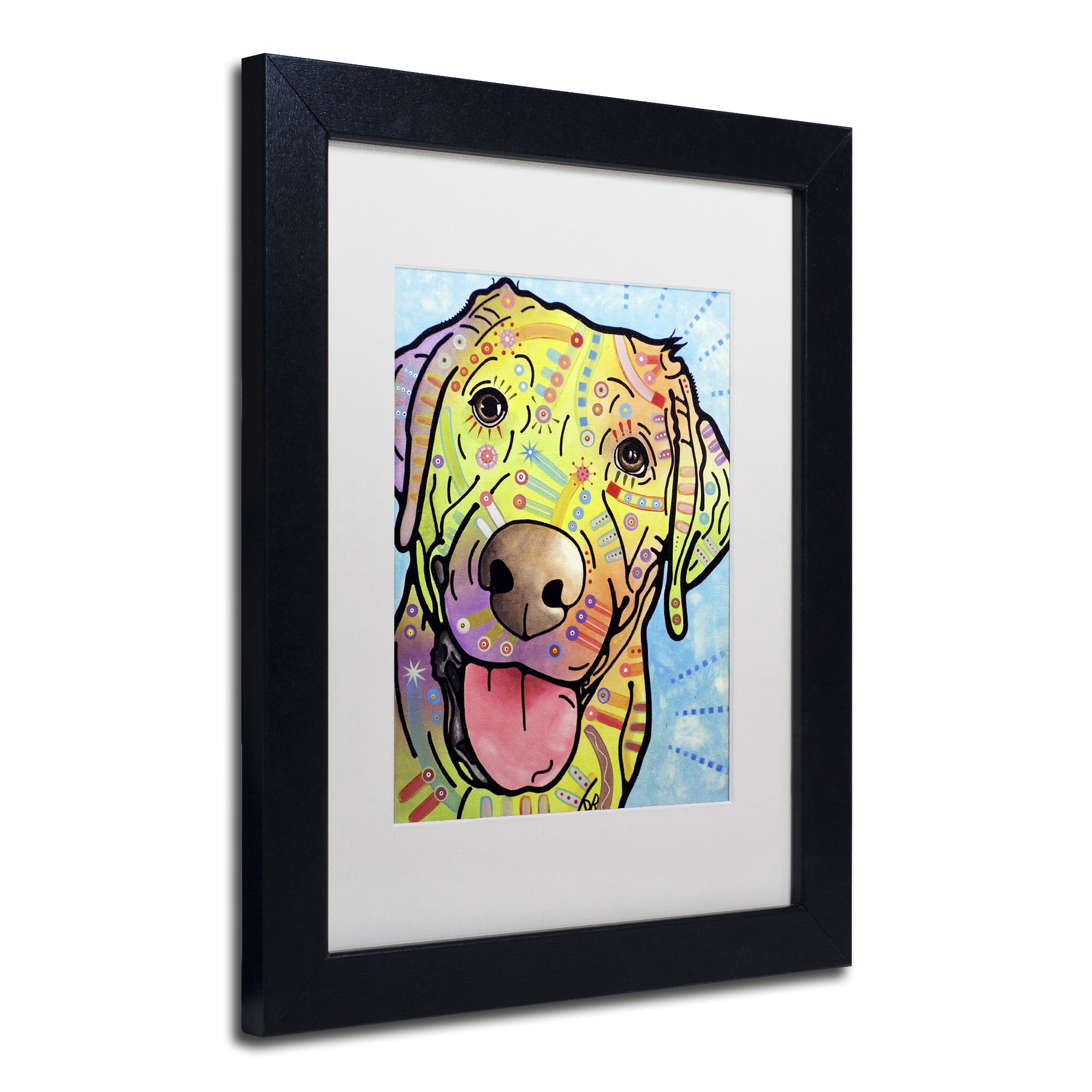 Trademark Fine Art "Sunny" Canvas Art by Dean Russo, White Matte, Black Frame