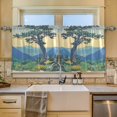 thumbnail image 2 of Yayeee Kitchen Curtains Tier Set of 2 Light Filtering 57"x24" Over Sink Window Panels, Retro Mountain, 2 of 7