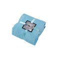 thumbnail image 2 of Blue Ribbed King Blanket 108X90 100% Polyester, 2 of 5
