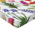 thumbnail image 2 of Ambesonne Flower Fitted Sheet, Colored Roses Tulips, California King, Multicolor, 2 of 3