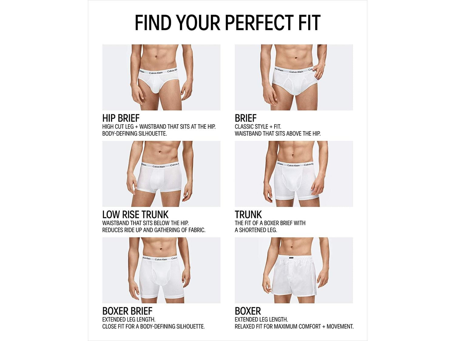 different types of calvin klein boxers