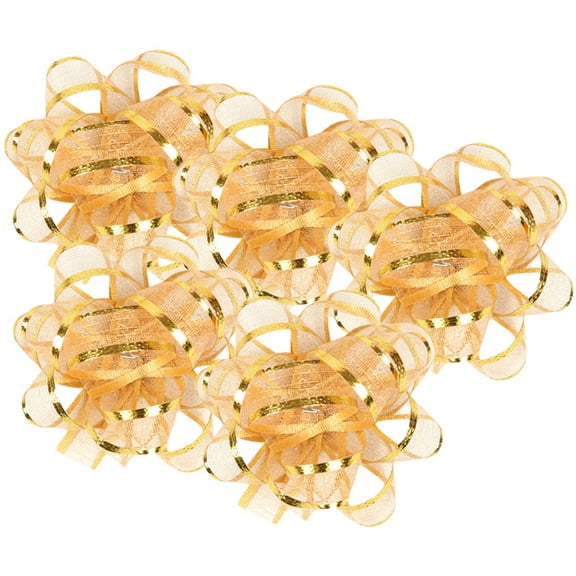 UPOUART 5Pcs Wrapping Bows Golden Silver for present Packaging and Festive Decorations