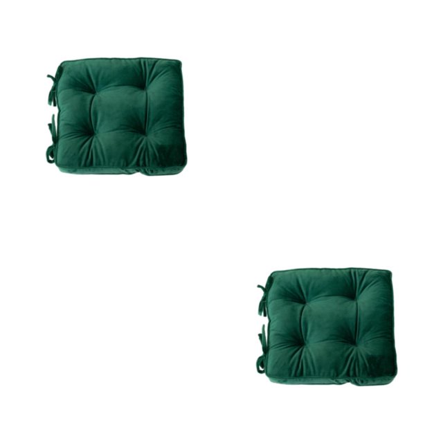 Injueey Cojín de asiento y cómodo para máxima relajación, cojines de suelo cuadrados de fácil cuidado, verde, negro, 43*43cm verde negro 43*43cm 2piezas