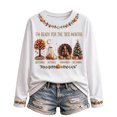 thumbnail image 2 of Oversized Sweatshirt for Women Crew Neck Long Sleeve "I'M READY FOR THE 'BER MONTHS" Pullover Halloween Thanksgiving Christmas Fall Tops White XXL, 2 of 4