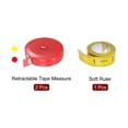 thumbnail image 3 of 3uds Suave Cinta Métrica Juego 150cm Retráctil Medición Regla con 150cm Multicolor Suave Regla para Cuerpo Tela Costura, Brillante Rojo Amarillo, 3 of 8