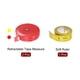 thumbnail image 3 of 3uds Suave Cinta Métrica Juego 150cm Retráctil Medición Regla con 150cm Multicolor Suave Regla para Cuerpo Tela Costura, Brillante Rojo Amarillo, 3 of 8