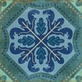 thumbnail image 2 of Pela Studio 20x20 Gold Ornate Wood Framed with Double Matting Museum Art Print Titled - Santorini Tile II, 2 of 4